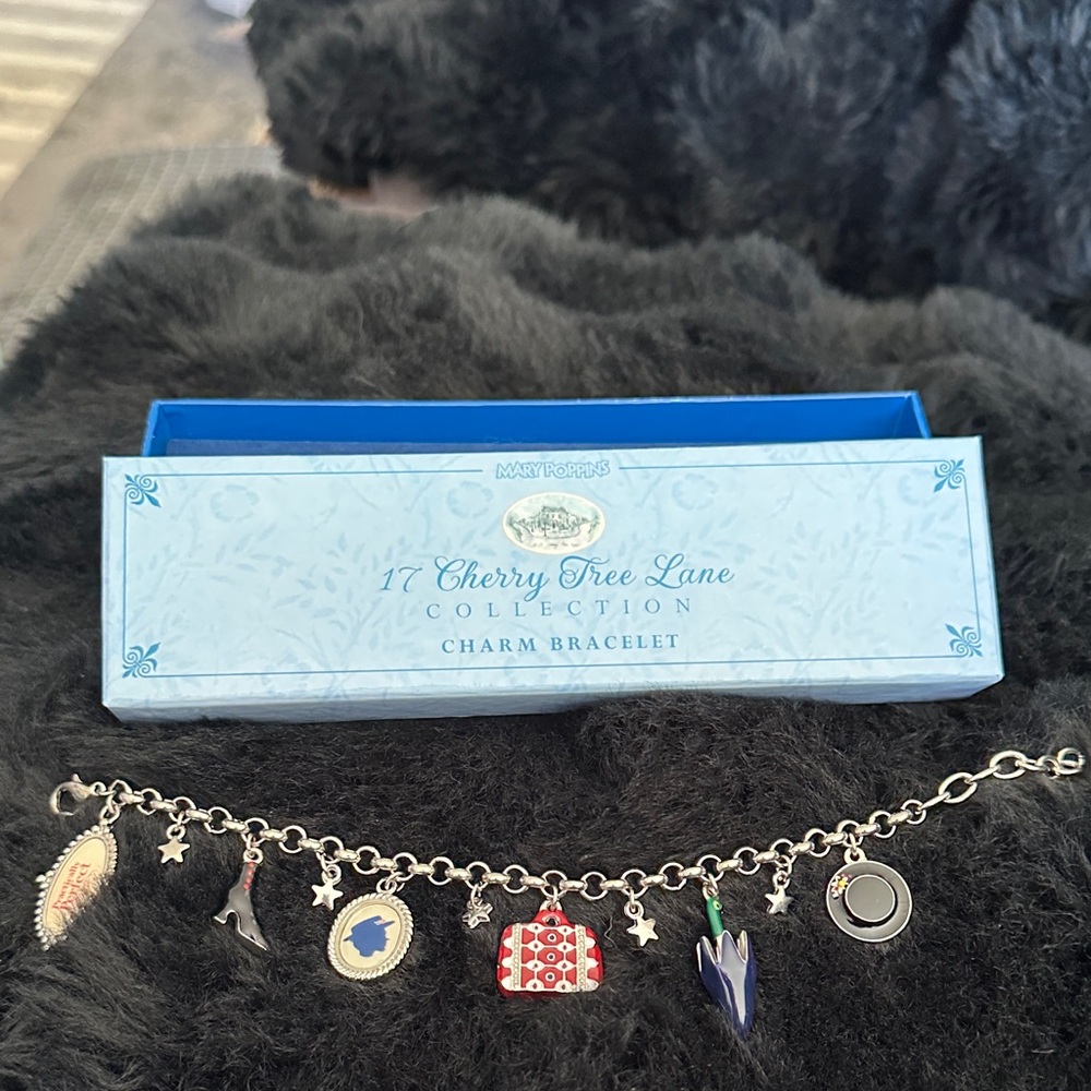 17 Cherry Tree Lane Collection Silver Charm Bracelet with Colorful Accents